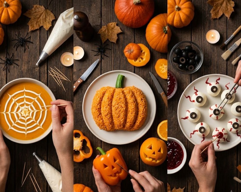Tuyệt chiêu trang trí món ăn Halloween độc lạ.