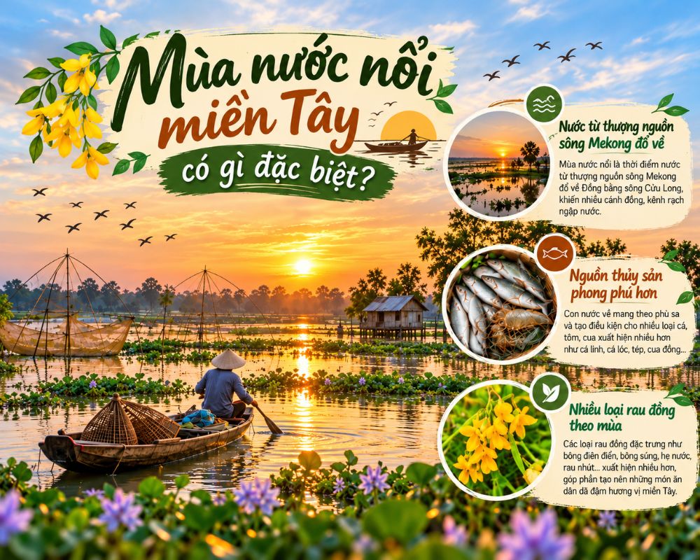 Mùa nước nổi miền Tây có gì đặc biệt?