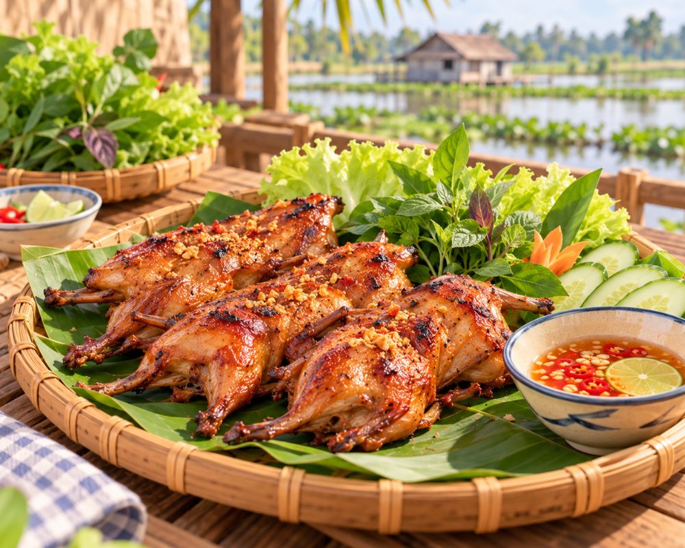 Chuột đồng nướng lu đặc sản miền Tây