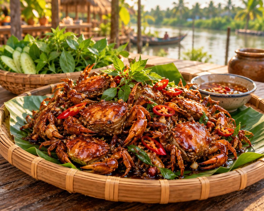 Cua đồng rang me chua ngọt