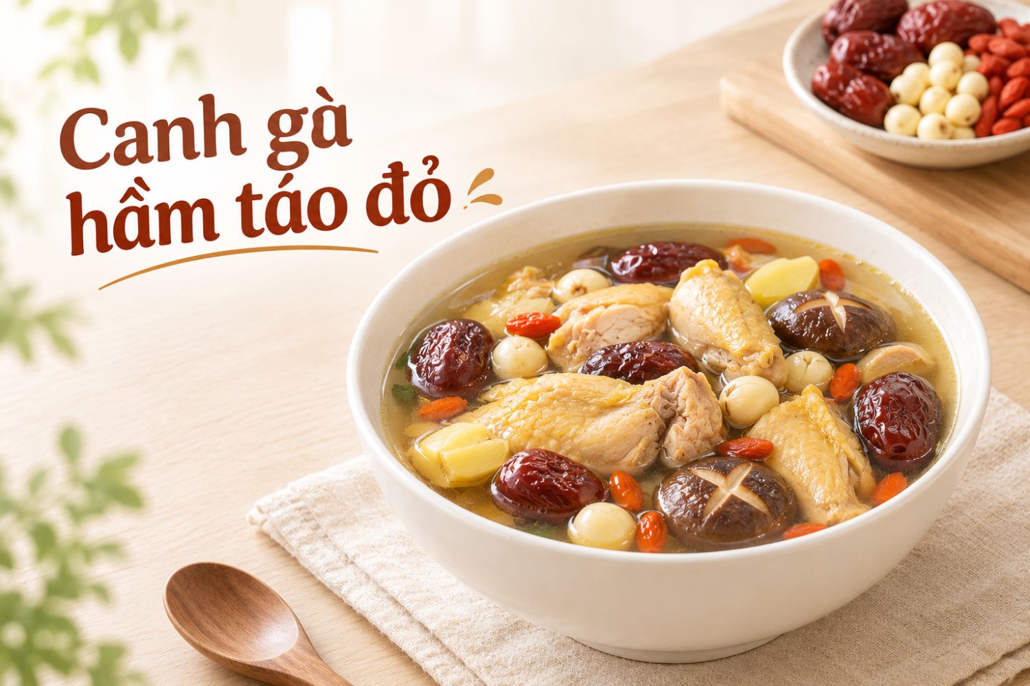 Bí kíp làm canh gà hầm táo đỏ bổ dưỡng trọn vị ngọt