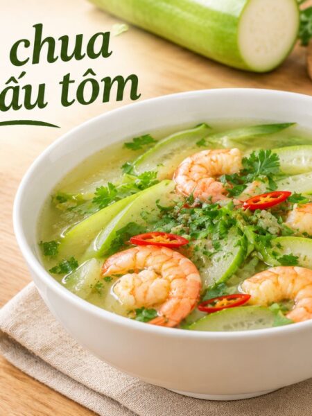 Canh chua bầu nấu tôm: Thanh mát chuẩn vị miền Tây