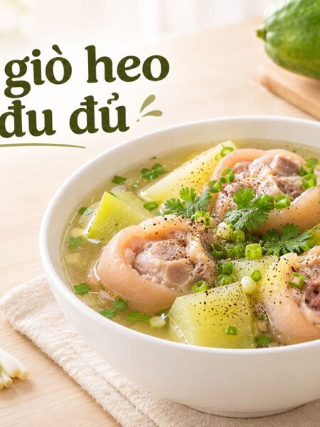 Canh giò heo hầm đu đủ: Món ngon lợi sữa cho mẹ bầu