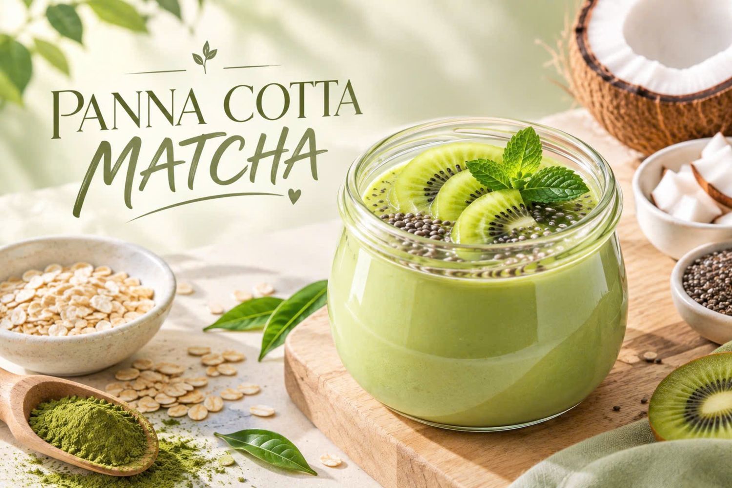 Công thức panna cotta matcha ngọt thanh chuẩn vị healthy