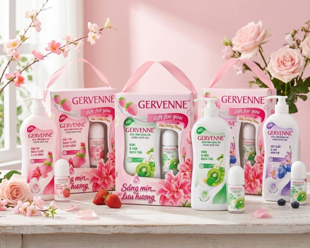 Thương hiệu Gervenne: Dưỡng trắng rạng rỡ, ngát hương thơm