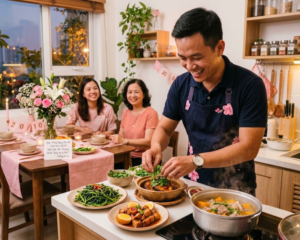 Tự tay chuẩn bị bữa cơm gia đình