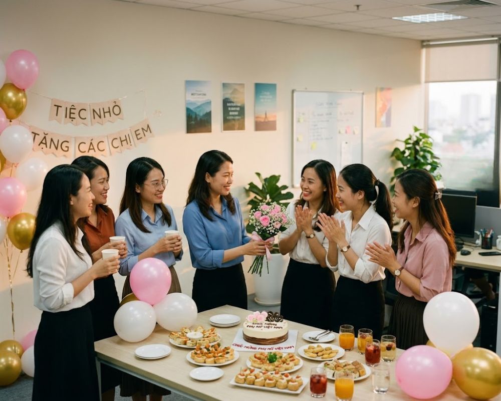 Tổ chức tiệc nhỏ tại cơ quan