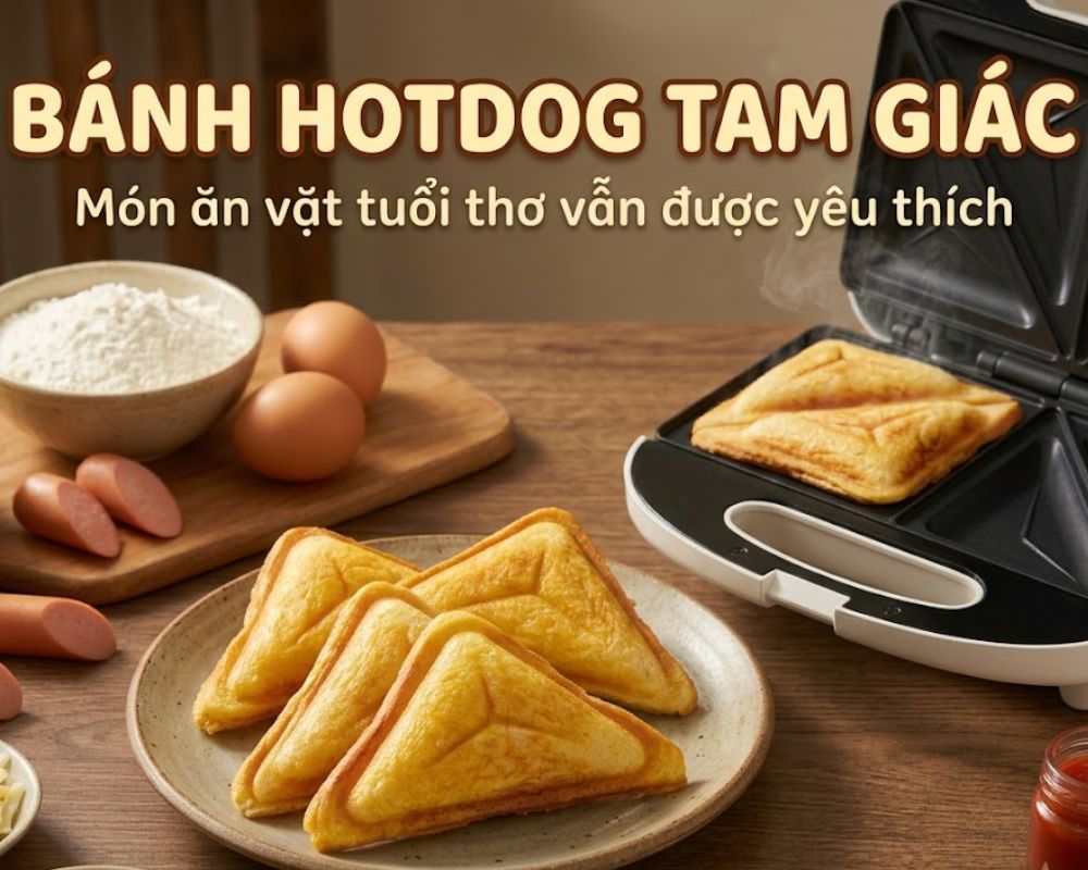 Hãy cùng tìm lại chiếc bánh hotdog tam giác "huyền thoại" mỗi giờ tan học.
