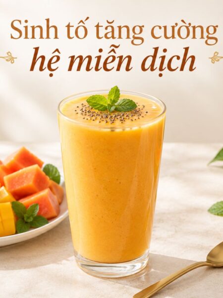 Sinh tố đu đủ xoài: Thức uống tăng cường hệ miễn dịch