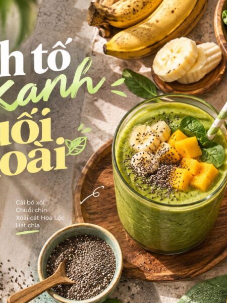 Sinh tố xanh chuối xoài: Bí kíp đẹp da, thon dáng đơn giản tại nhà