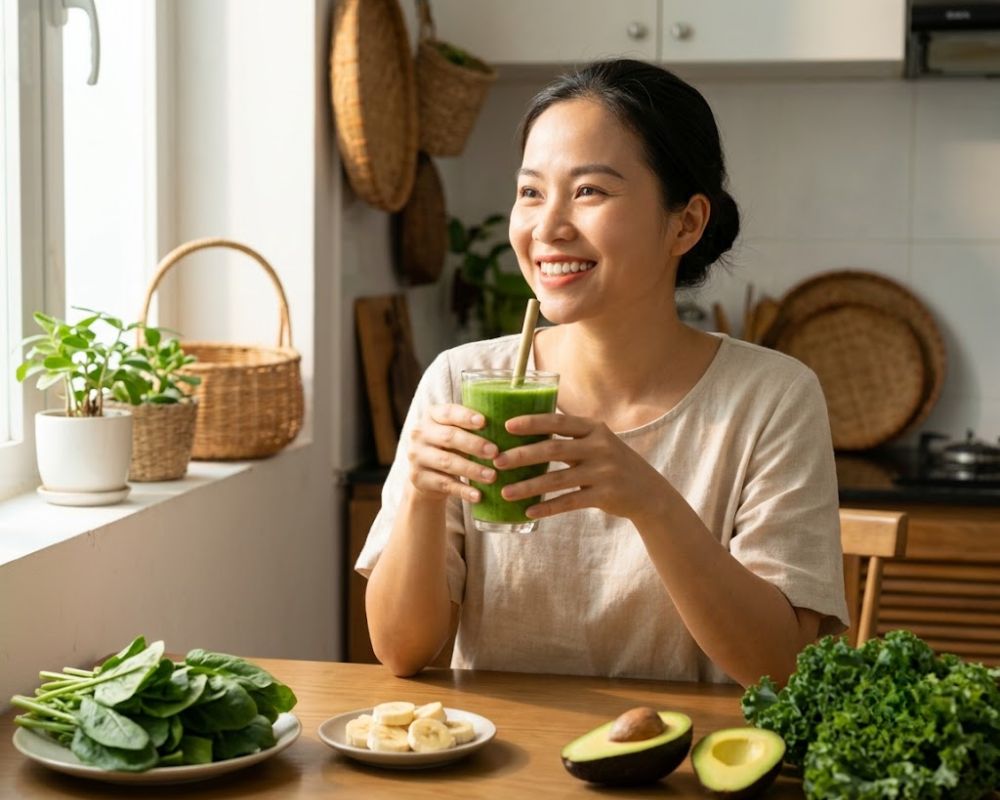 Sinh tố xanh mang lại nhiều lợi ích tốt cho sức khỏe
