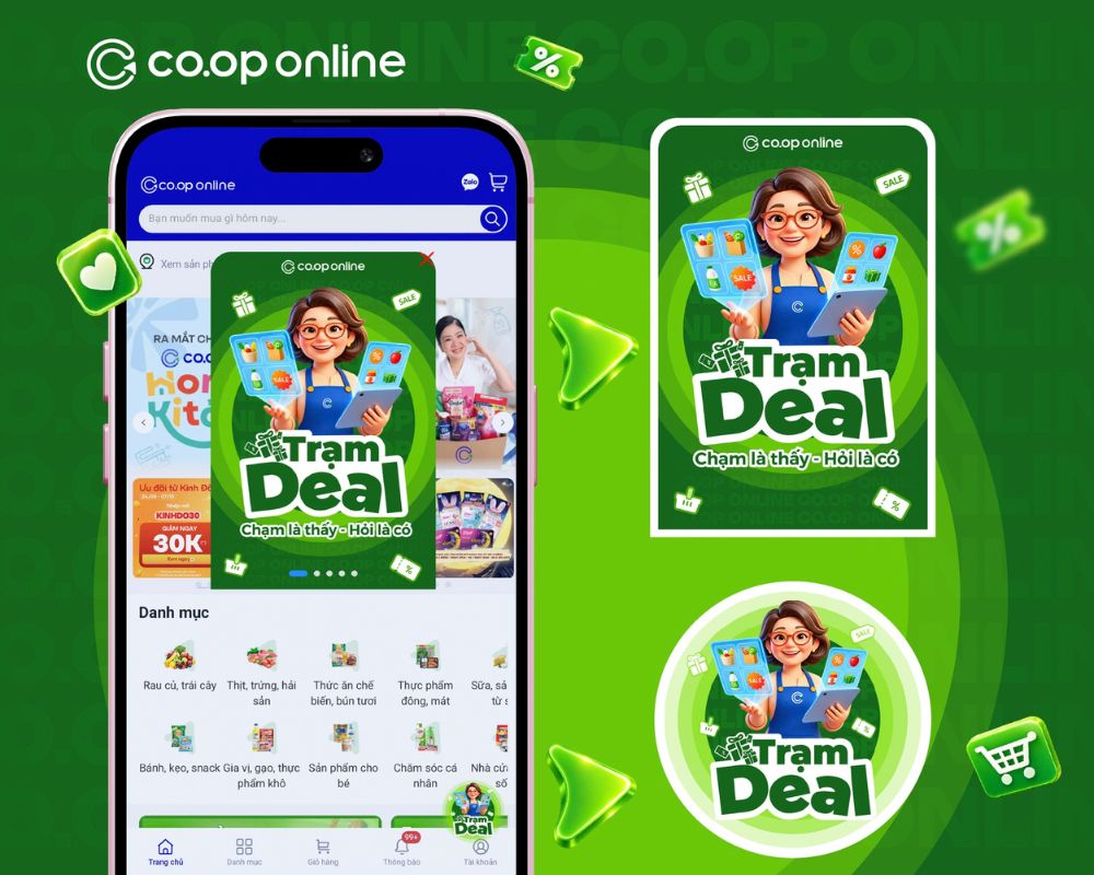 Truy cập vào hình ảnh/biểu tượng Trạm Deal để trải nghiệm tính năng mới