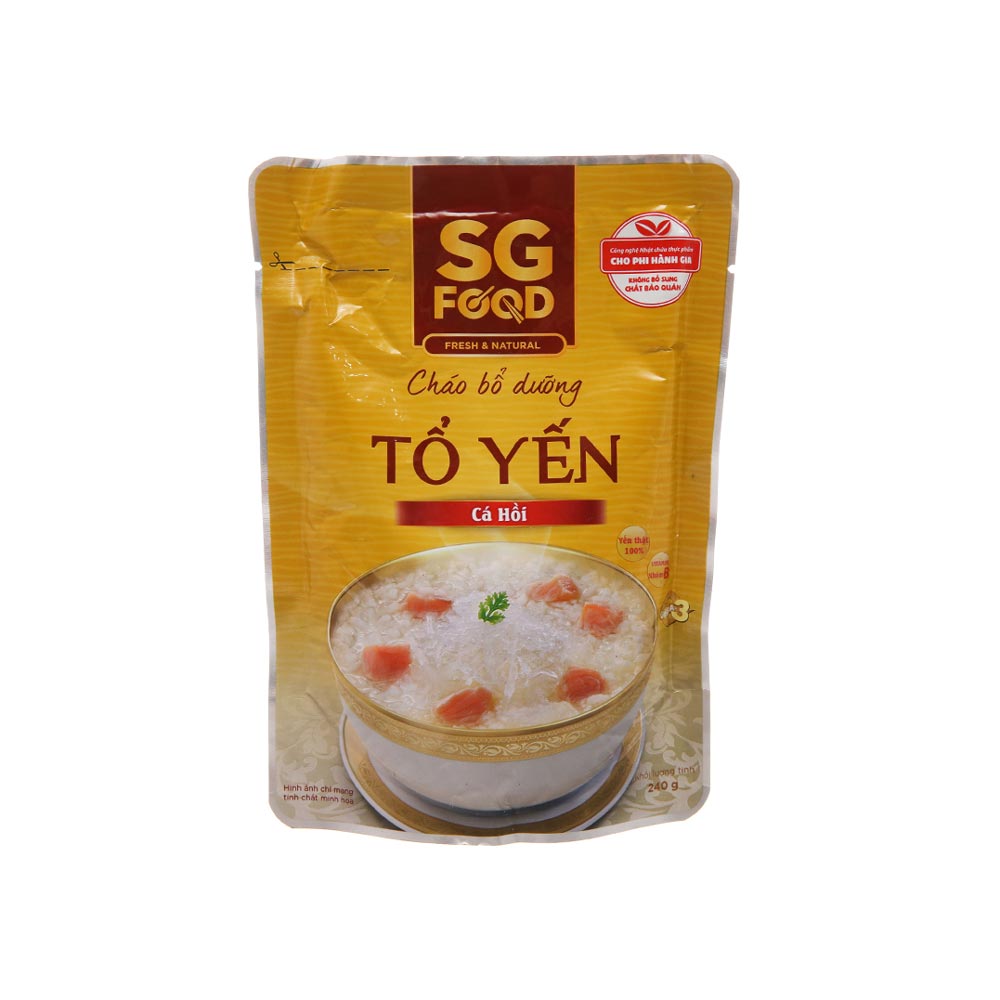 Cháo bổ dưỡng SG Food tổ yến cá hồi gói 240g - Đặt hàng Coop Online