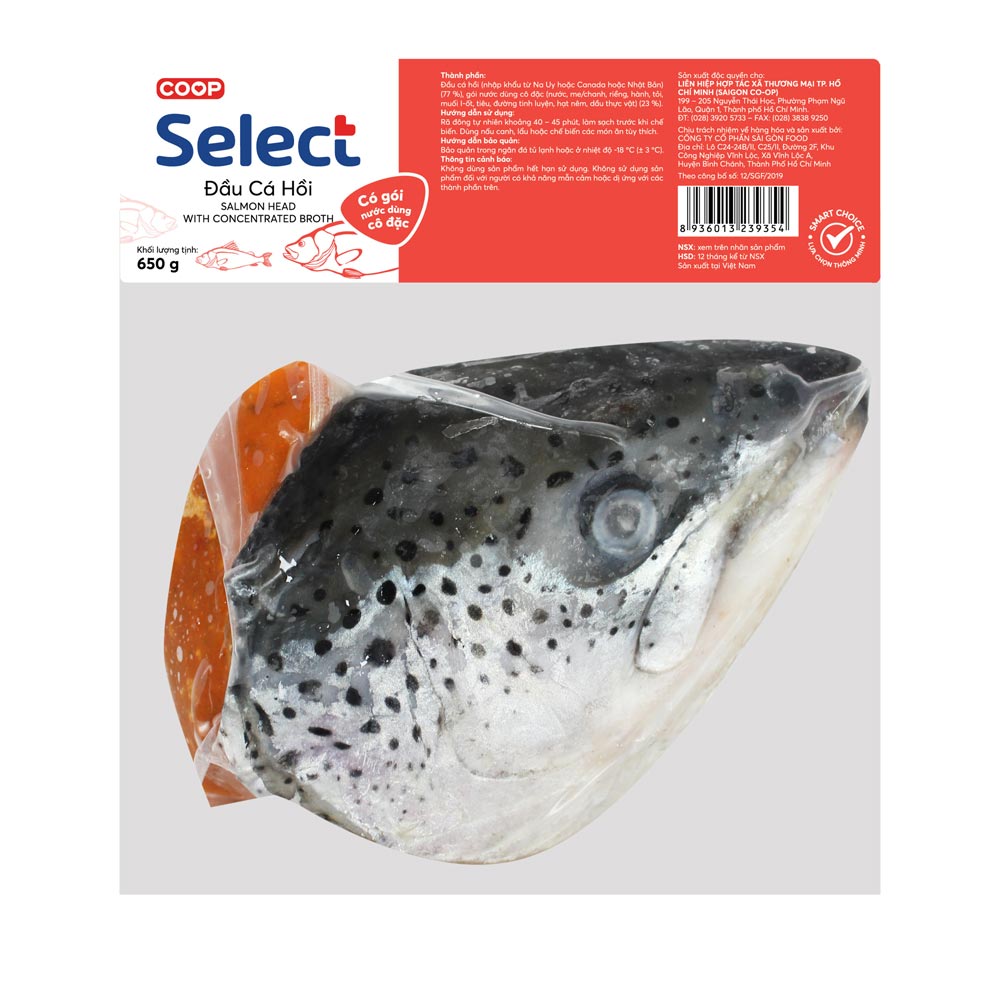 Đầu cá hồi Coop Select 650g - Đặt hàng Coop Online