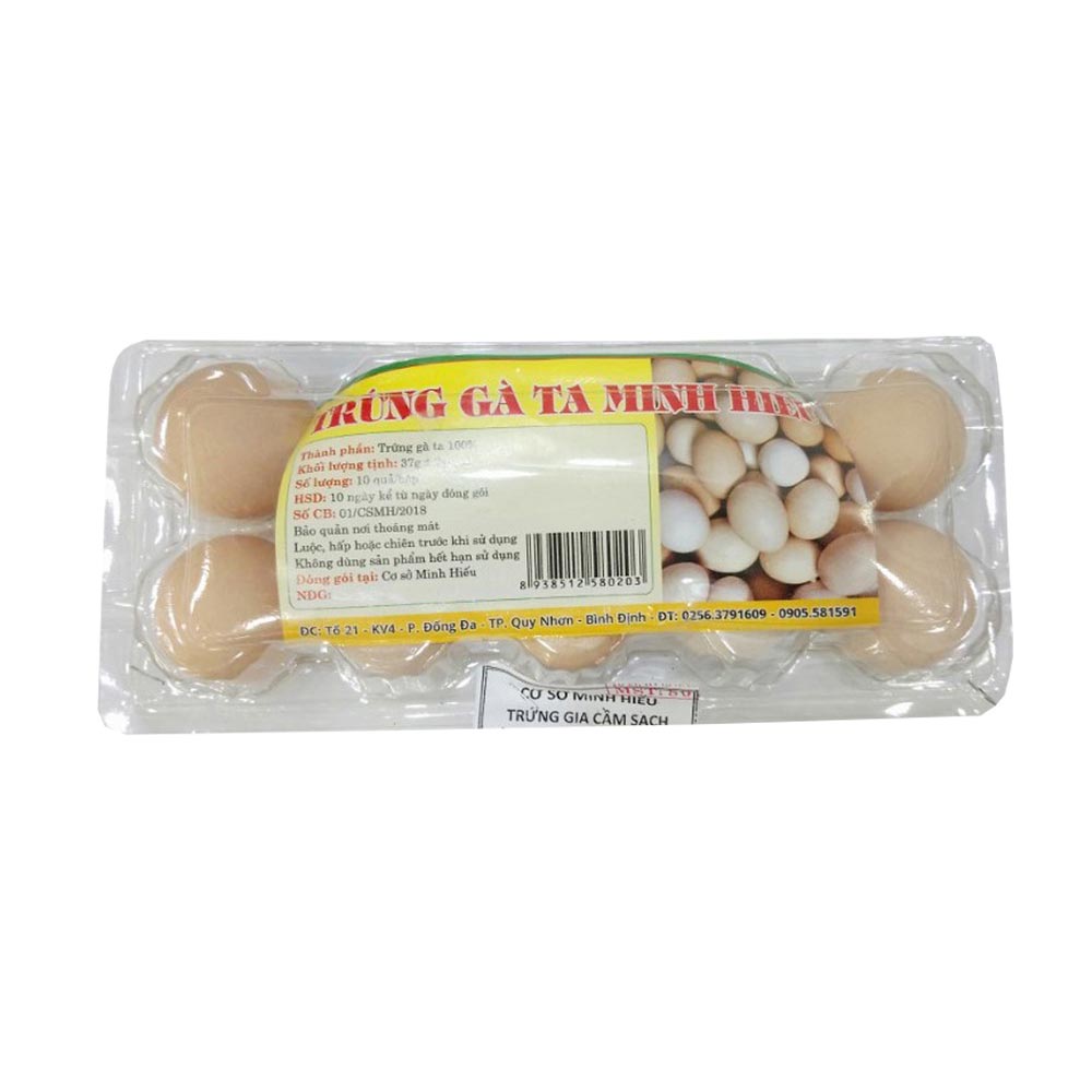Trứng gà ta Minh Hiếu hộp 10 trứng - Đặt hàng Coop Online
