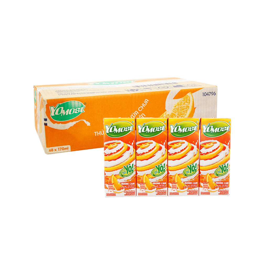 Yomost sữa chua trái cây cam 48 hộp x170ml - Đặt hàng Coop Online