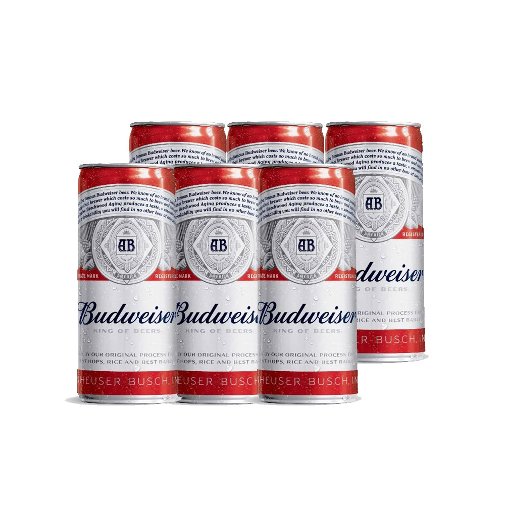 Cerveja Budweiser 330ml Pack (6 Unidades) - bud-dealer