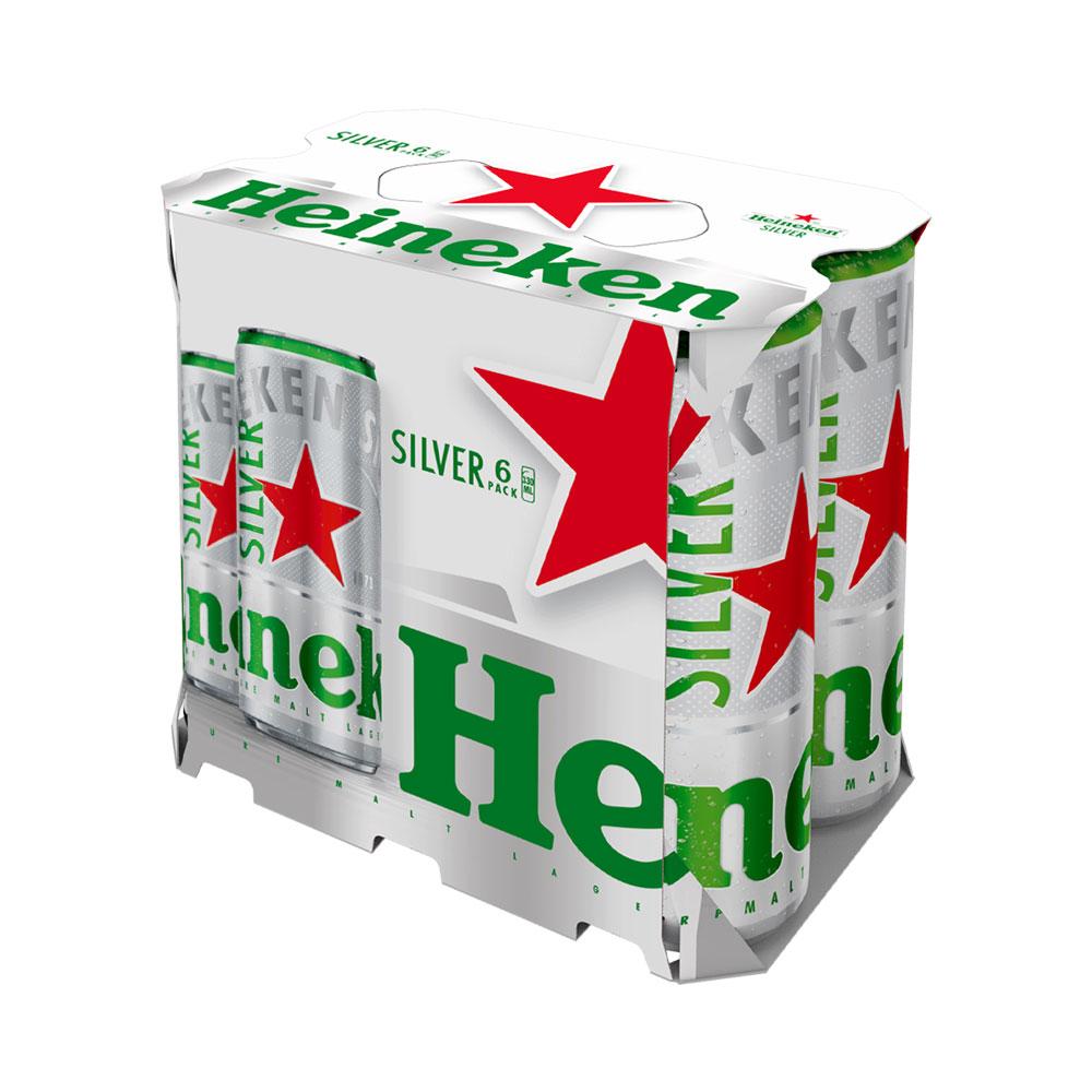 Bia Heineken Silver lốc 6 lon x 330ml - Đặt hàng Coop Online