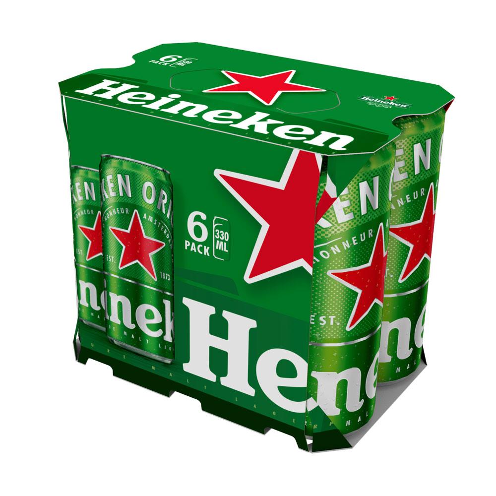 Bia Heineken lon cao lốc 6 lon x 330ml - Đặt hàng Coop Online