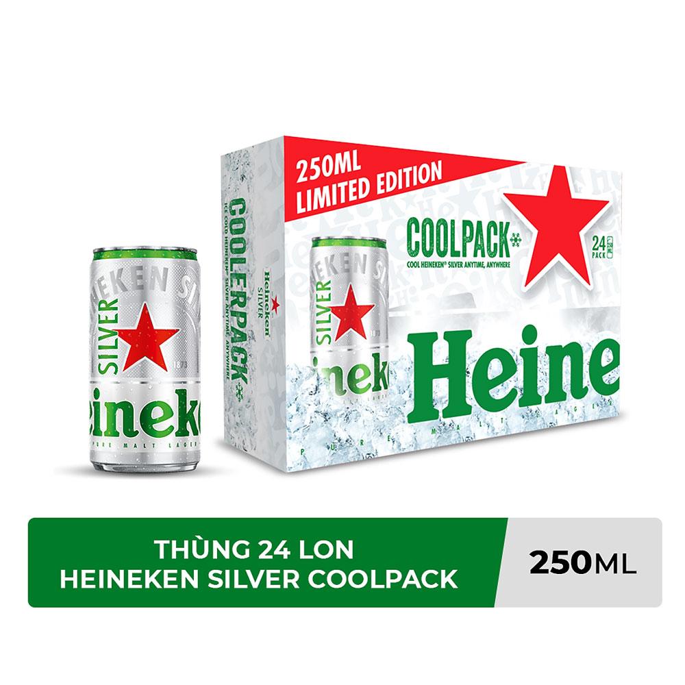 Bia Heineken Silver Cool pack thùng 24x250ml - Đặt hàng Coop Online