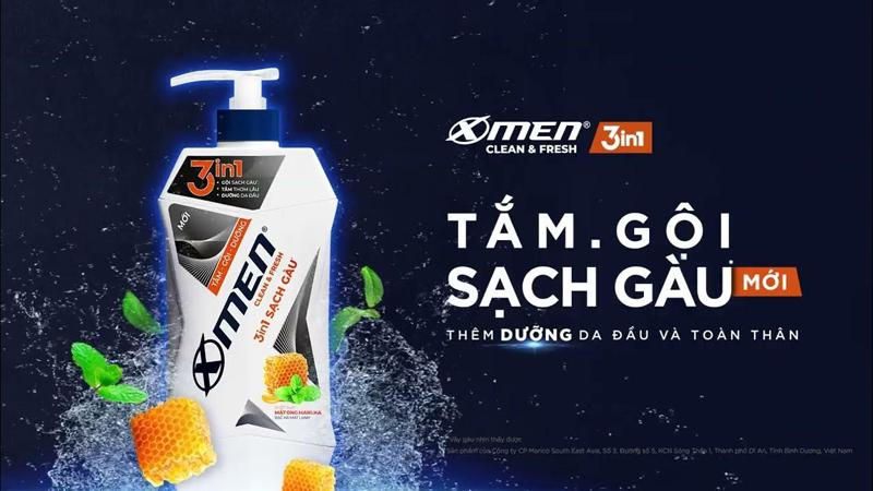 Dầu gội sạch gàu Xmen Clean & Fresh có công dụng loại bỏ gàu