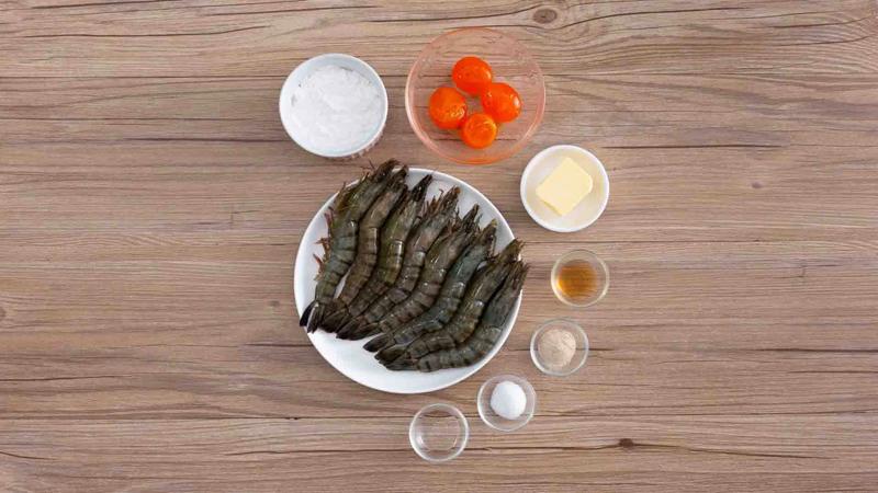 Nguyên liệu cần chuẩn bị cho tôm chiên hoàng kim