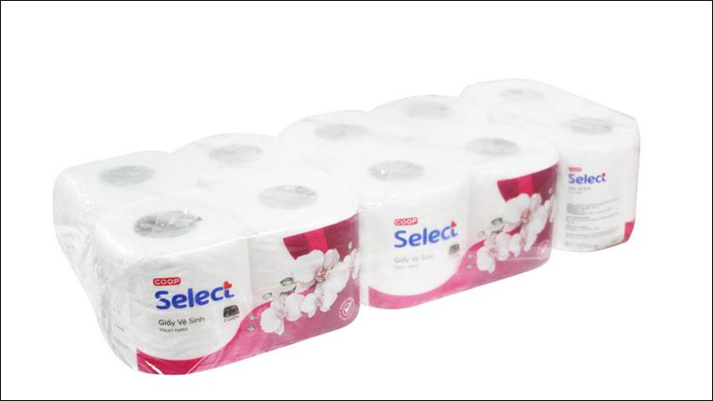 Giấy vệ sinh Co.op Select được làm từ bột giấy nguyên chất