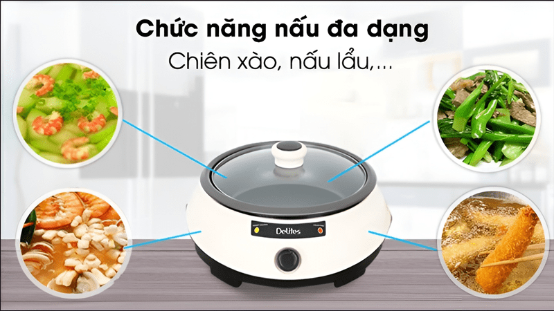 Nồi lẩu điện có thể làm nhiều món khác nhau như hầm, chảo