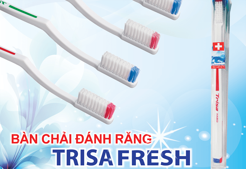 Bàn chải đánh răng Trisa Fresh loại bỏ hiệu quả mảng bám hàng ngày