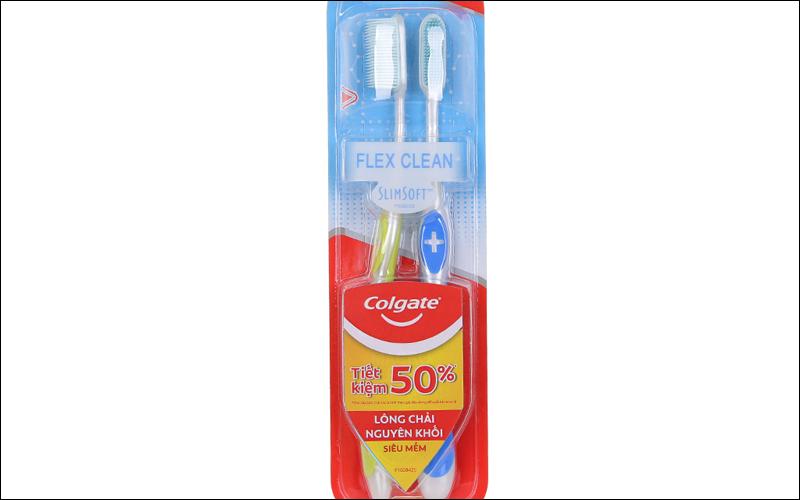 Bàn chải đánh răng Slimsoft có lông chải siêu mềm mịn xen kẽ sợi