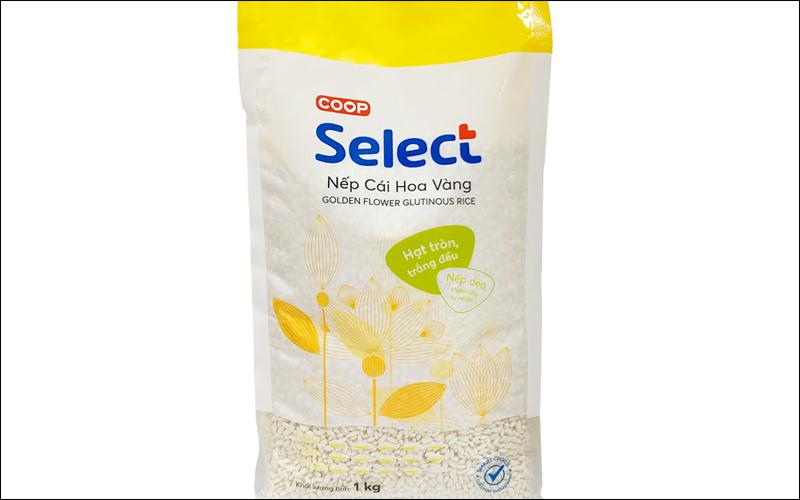 Gạo nếp cái hoa vàng Coop Select gạo to tròn và mẩy