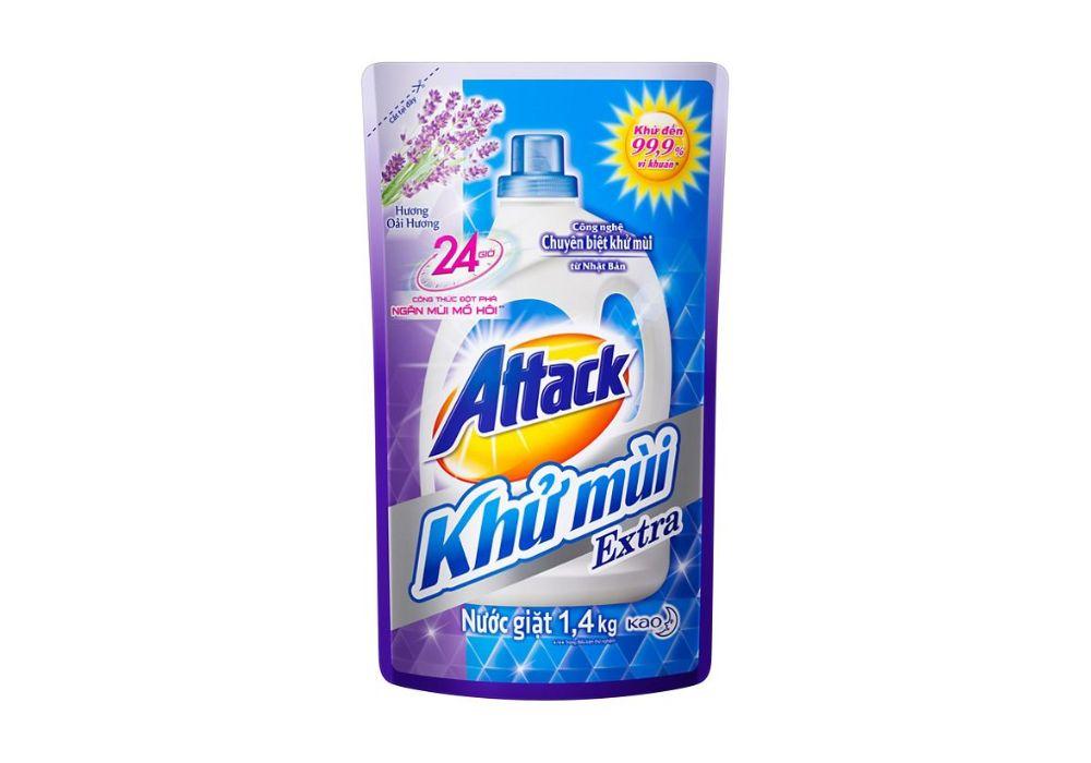 Attack có khả năng giặt sạch và an toàn cho da, cùng với mùi hương thơm dịu