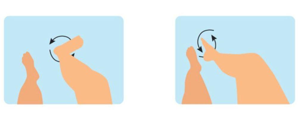Xoay cổ chân ở tư thế nằm