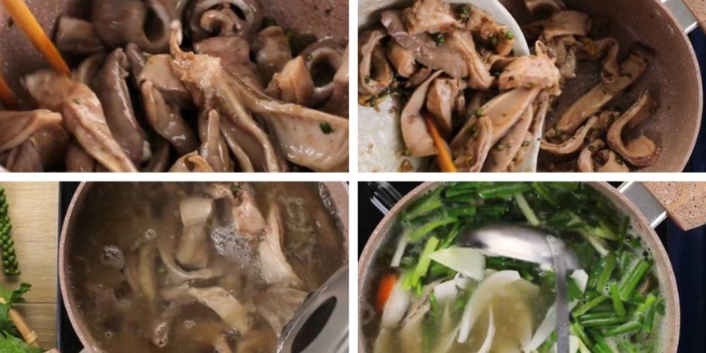 Nấu lẩu bao tử với tiêu xanh