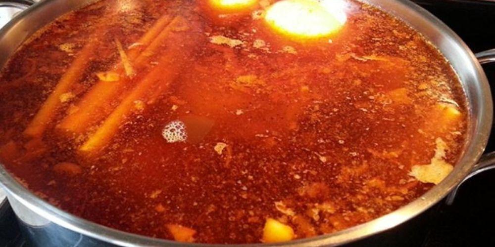 Nồi nướng dùng bún bò Huế