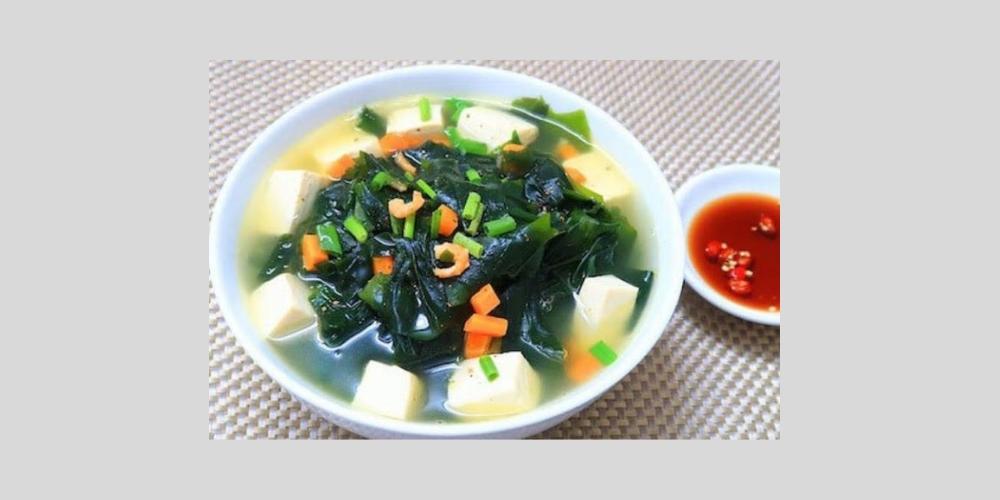 Canh rong biển tôm khô