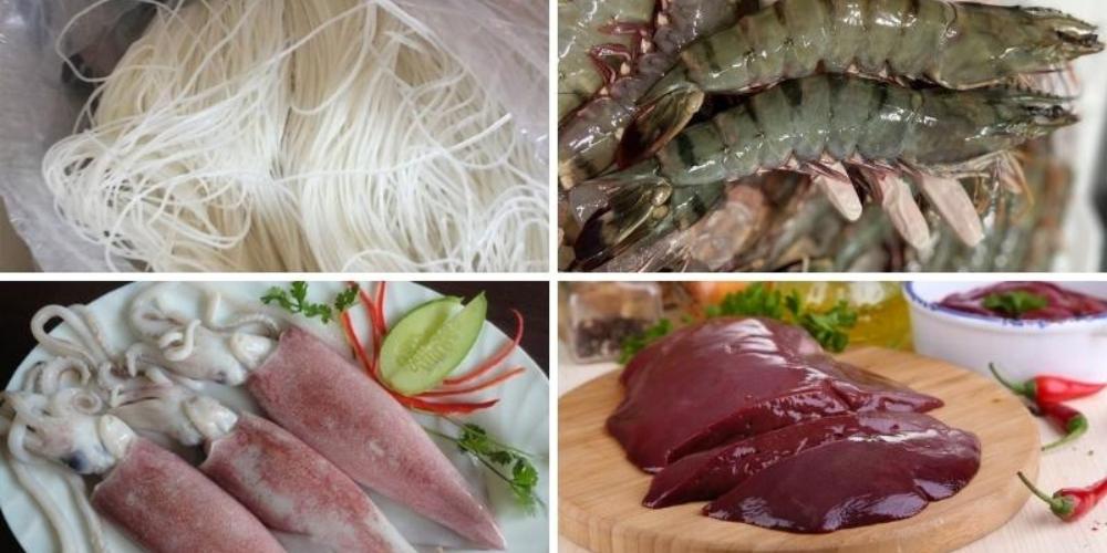 Nguyên liệu nấu hủ tiếu Nam Vang