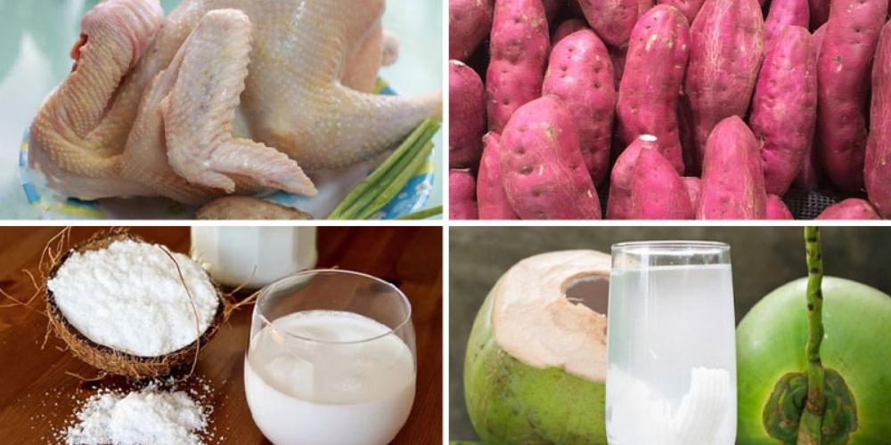 Nguyên liệu nấu cà ri gà nước cốt dừa