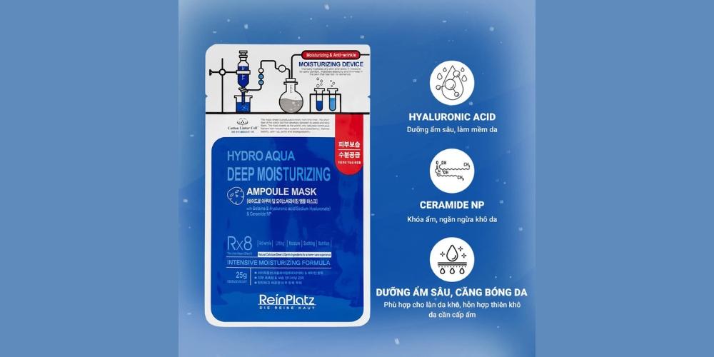 Mặt nạ Reinplatz Hydro Aqua Deep Moisturizing Ampoule Mask