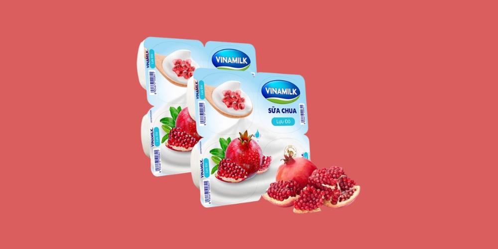 Sữa chua ăn Vinamilk lựu đỏ ít đường