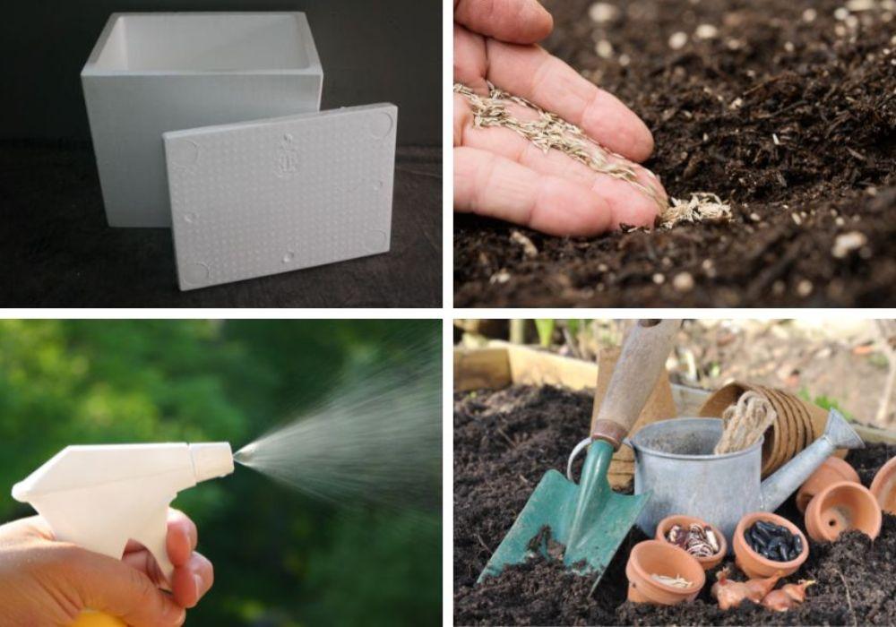 Những dụng cụ cần chuẩn bị khi trồng rau sạch trong thùng xốp