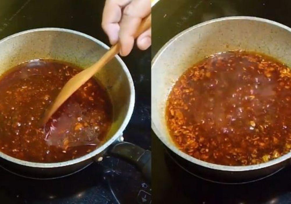 Bước 4: Làm nước sốt cho bò né