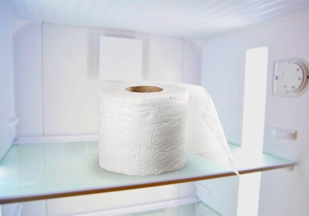 Dùng giấy vệ sinh để khử mùi tủ lạnh