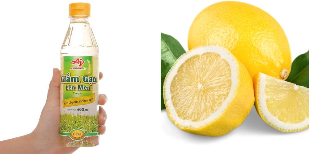 Giấm ăn và chanh giúp bếp ga sạch hơn