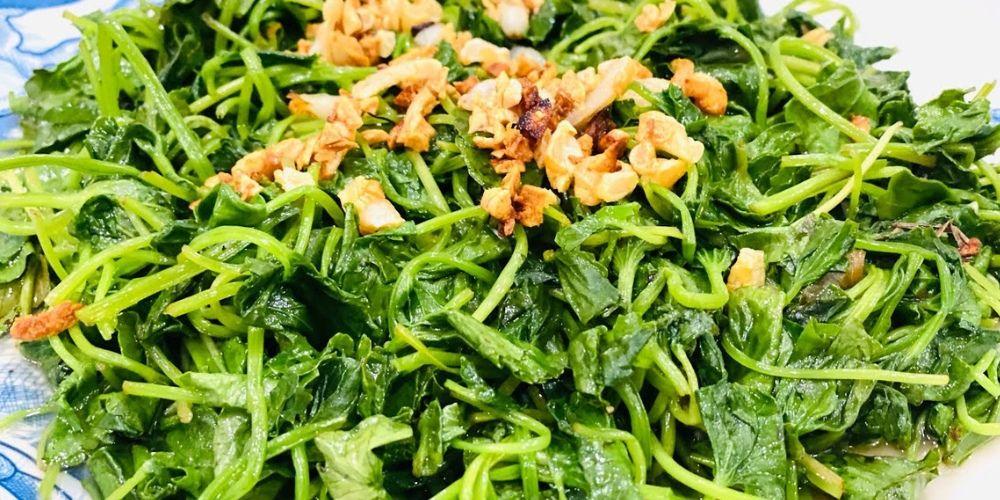 Rau má xào tỏi