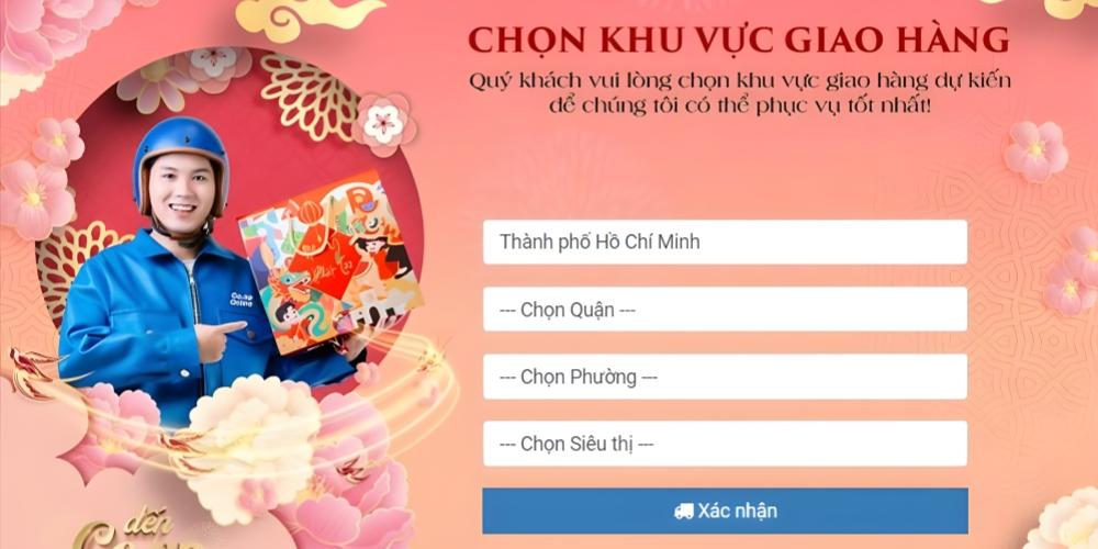 Chọn khu vực giao hàng