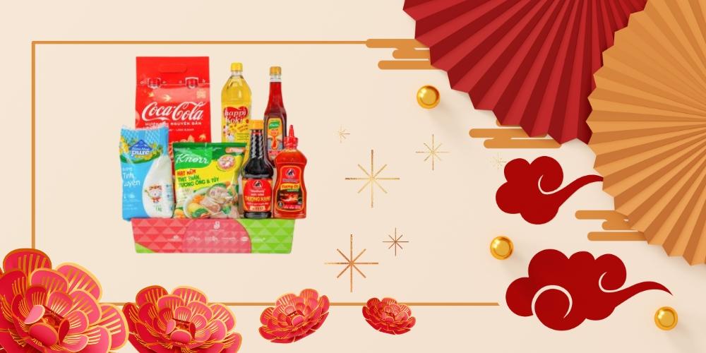 Giỏ quà Tết đa dạng