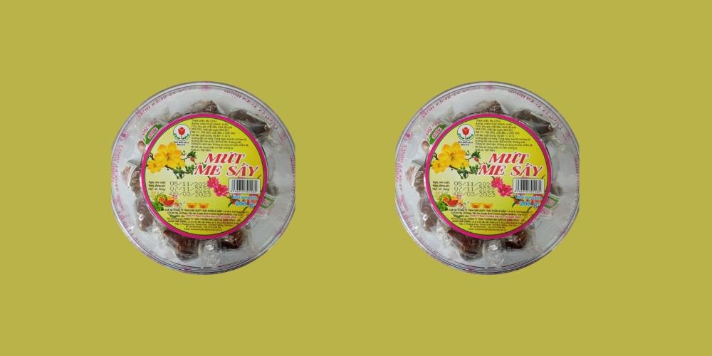 Hộp mứt me sấy Xuân Hồng hộp nhựa 200g