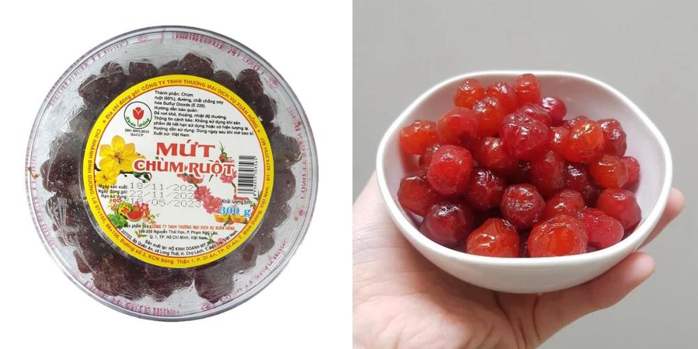 Mứt chùm ruột Xuân Hồng hộp nhựa 300g
