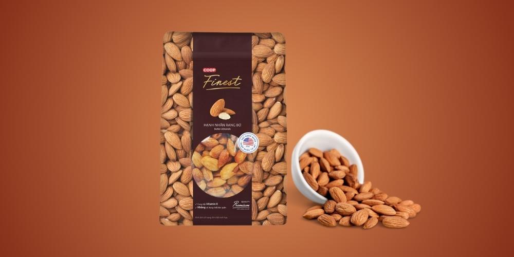 Hạt hạnh nhân Coop Finest rang bơ